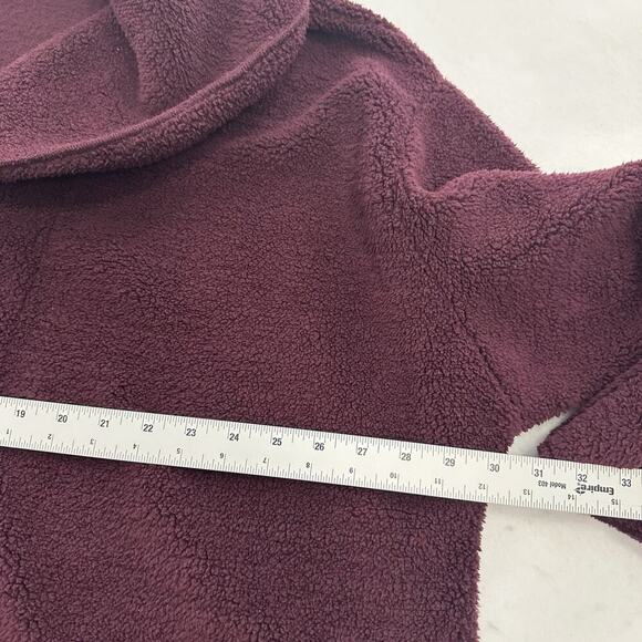 Koolaburra By UGG Sherpa Open Front Cardigan Jacket Womens 3X Maroon Sweater - Picture 8 of 14